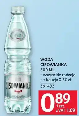 Selgros Woda Cisowianka 500ml wszystkie rodzaje, kaucja 0.50 zł oferta
