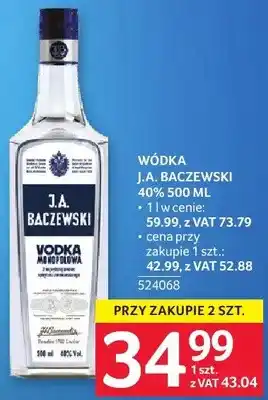 Selgros Wódka J.A. Baczewski 40% oferta