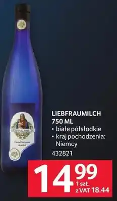 Selgros Lieberaumilch 750 ML białe półsłodkie oferta