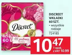 Selgros Wkładki higieniczne Discreet 60 szt oferta