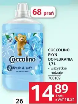 Selgros Płyn do płukania Coccolino 1.7 L wszystkie rodzaje oferta