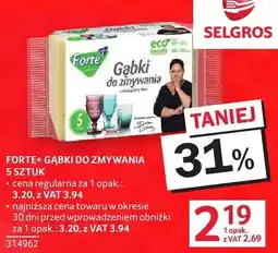 Selgros Gąbki do zmywania 5 sztuk oferta