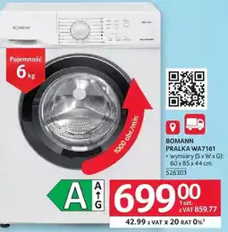 Selgros Pralka WAY161 Bomann oferta