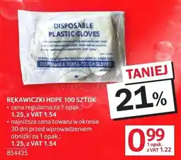 Selgros Rękawiczki HDPE 100 sztuk oferta
