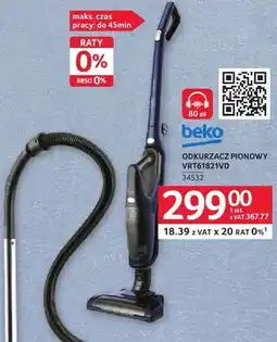 Selgros Odkurzacz pionowy BEKO VRT61821VD oferta