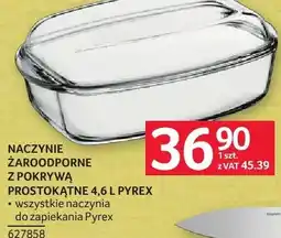 Selgros Naczynie żaroodporne z pokrywką prostokątne 4,6 l Pyrex oferta
