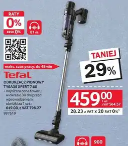 Selgros Odkurzacz pionowy TEFAL TY6A35 XPERT 7.60 oferta