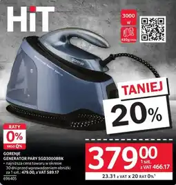 Selgros Generator pary GORENJE SGD3000BBK oferta