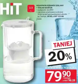 Selgros Dzbanek szklany AQUAPHOR DZBANEK SZKLANY + WKŁAD MAXFOR oferta