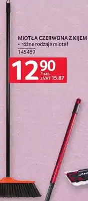 Selgros Miotła czerwona z kijem oferta
