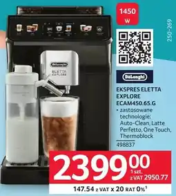 Selgros Ekspres Eletta Explore ECAM450.65.G DeLonghi oferta