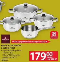 Selgros Komplet garnków 7 części First Gerlach oferta