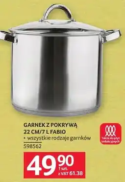 Selgros Garnek z pokrywą 22 cm/7 l Fabio oferta
