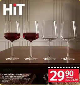 Selgros Komplet 4 kieliszków do wina 650 ml Modern oferta