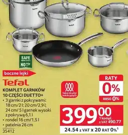 Selgros Komplet garnków 10 części Duetto+ Tefal oferta
