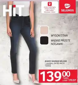 Selgros Jeansy damskie Milano oferta