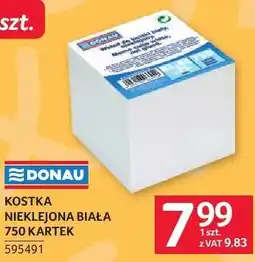 Selgros Kostka kartki białe Donau 750 kartek oferta
