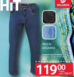 Selgros Spodnie męskie FRISCO prosta nogawka oferta