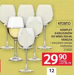 Selgros Komplet 6 kieliszków do wina 350 ml Venezia oferta
