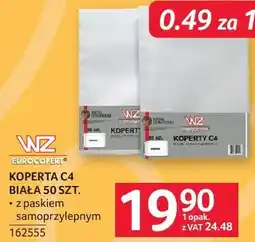 Selgros Koperty papierowe C4 białe WZ 50 szt oferta