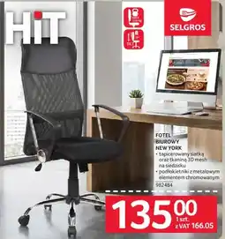 Selgros Fotel biurowy New York oferta
