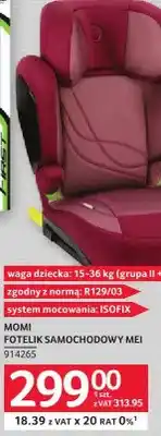 Selgros Fotelik samochodowy MOMI FOTELIK SAMOCHODOWY MEI oferta