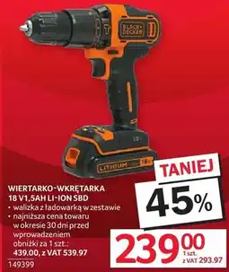 Selgros Wiertarko-wkrętarka 18 V1,5AH LI-ION SBD oferta