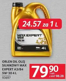 Selgros Olej silnikowy ORLEN OIL OLEJ SILNIKOWY MAX EXPERT A3/B4 5W-30 oferta