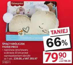 Selgros Śpiący króliczek Fisher Price oferta