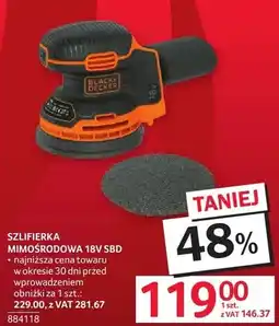 Selgros Szlifierka mimośrodowa 18V SBD oferta