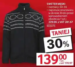 Selgros Sweter męski rozmiary 50-56 oferta