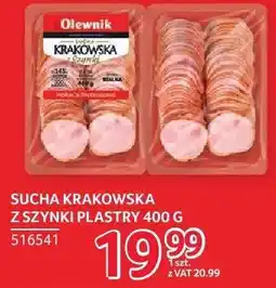Selgros Sucha krakowska z szynki plastry Olewnik oferta