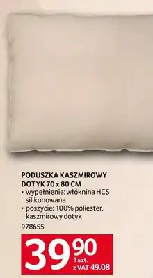 Selgros Poduszka KASZMIROWY DOTYK 70 x 80 CM oferta