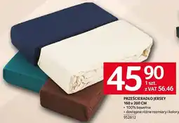 Selgros Prześcieradło jersey 160x200 cm oferta