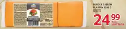 Selgros Burger z serem plastry Hochland oferta
