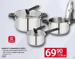 Selgros Komplet garnków 6 części oferta