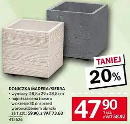 Selgros Doniczka Madera/Sierra 28,8 x 29 x 28,8 cm 415626 oferta