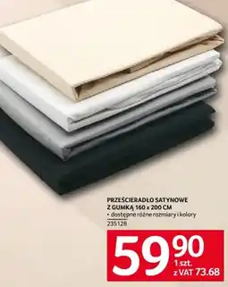 Selgros Prześcieradło satynowe z gumką 160x200 cm oferta