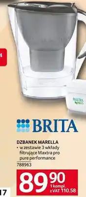 Selgros Dzbanek Marella BRITA z wkładami filtrującymi Maxtra pro pure performance oferta