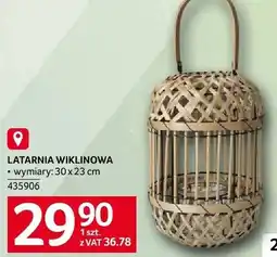 Selgros Latarnia wiklinowa 30 x 23 cm 435906 oferta