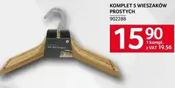 Selgros Komplet 5 wieszaków prostych 902288 oferta