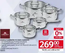 Selgros Komplet garnków 10 części Ambiente oferta