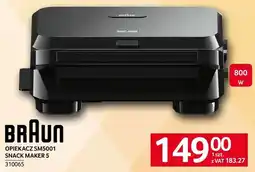 Selgros Opiekacz BRAUN Snack Maker 5 SM5001 800 W oferta