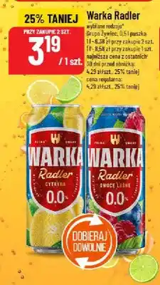 Polomarket Piwo Warka Radler wybrane rodzaje oferta