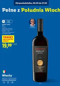 Lidl Wino Merlot Puglia czerwone półwytrawne oferta