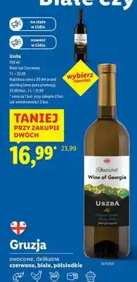 Lidl Wino czerwone Uszba oferta