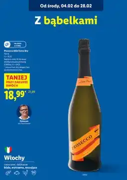 Lidl Prosecco Extra Dry białe wytrawne oferta
