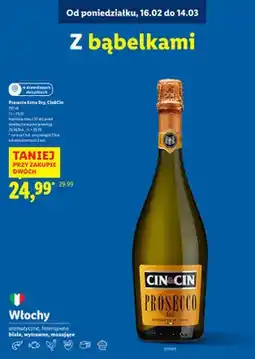 Lidl Prosecco Extra Dry białe wytrawne oferta