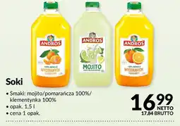 Makro Sok Andros pomarańcza 100% oferta