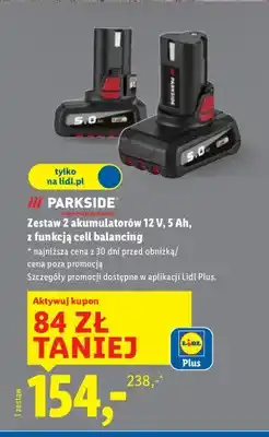 Lidl Zestaw 2 akumulatorów 12V 5Ah z funkcją cell balancing oferta